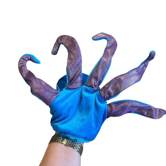 DREAM Plush Octopus Hand Puppet 5 Finger Shimmery Tentacles - Picture 5 of 11